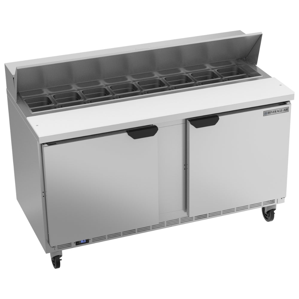 Beverage-Air 60" Sandwich / Salad 16 Pan Refrigerated Prep Table, 2 Doors