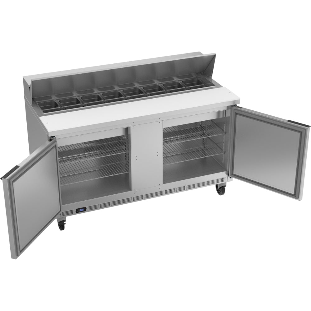 Beverage-Air 60" Sandwich / Salad 16 Pan Refrigerated Prep Table, 2 Doors