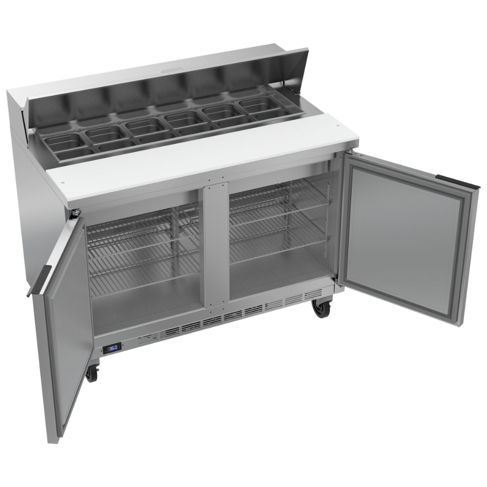 Beverage-Air 48" Sandwich / Salad 12 Pan Refrigerated Megatop Prep Table with 2 Doors