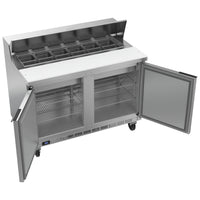 Beverage-Air 48" Sandwich / Salad 12 Pan Refrigerated Megatop Prep Table with 2 Doors