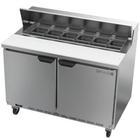 Beverage-Air 48" Sandwich / Salad 12 Pan Refrigerated Megatop Prep Table with 2 Doors