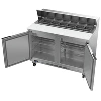 Beverage-Air 48" Sandwich / Salad 12 Pan Refrigerated Megatop Prep Table with 2 Doors