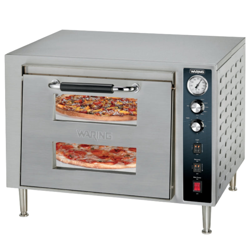 Waring WPO700 27" Countertop Double Deck Pizza Oven 240V, 1 Phase