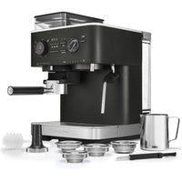 KitchenAid Semi Automatic Espresso Machine with Burr Grinder, Cast Iron Black