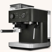 KitchenAid Semi Automatic Espresso Machine with Burr Grinder, Cast Iron Black