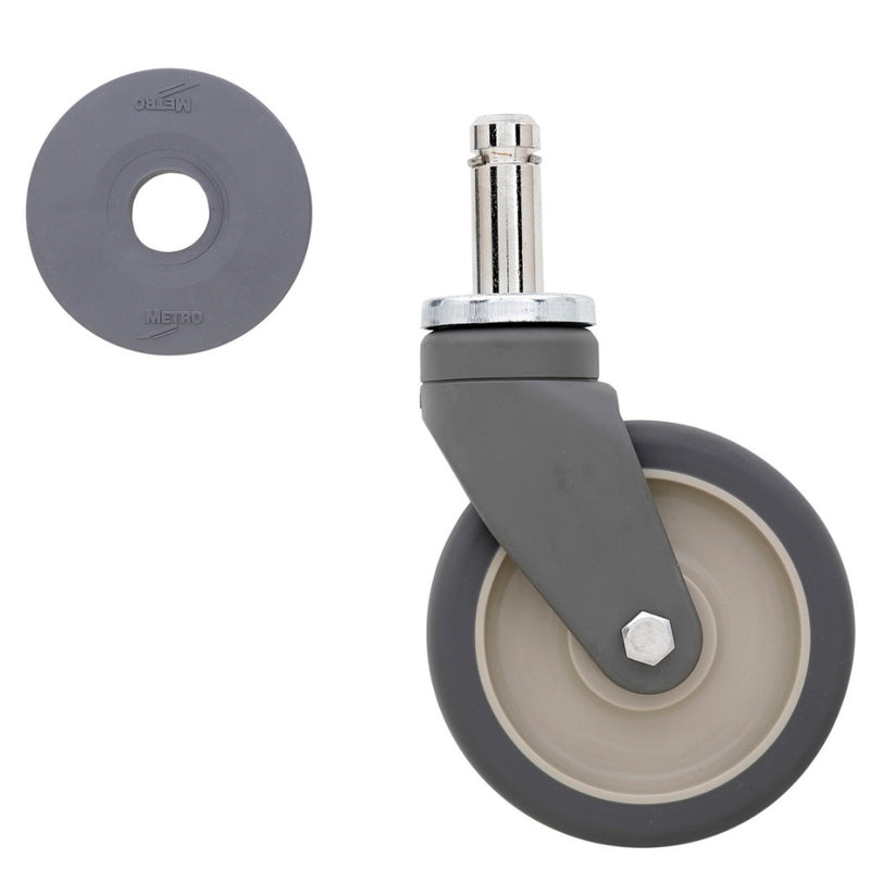 Metro Super Erecta 5" Polymer Swivel Stem Caster with Brake