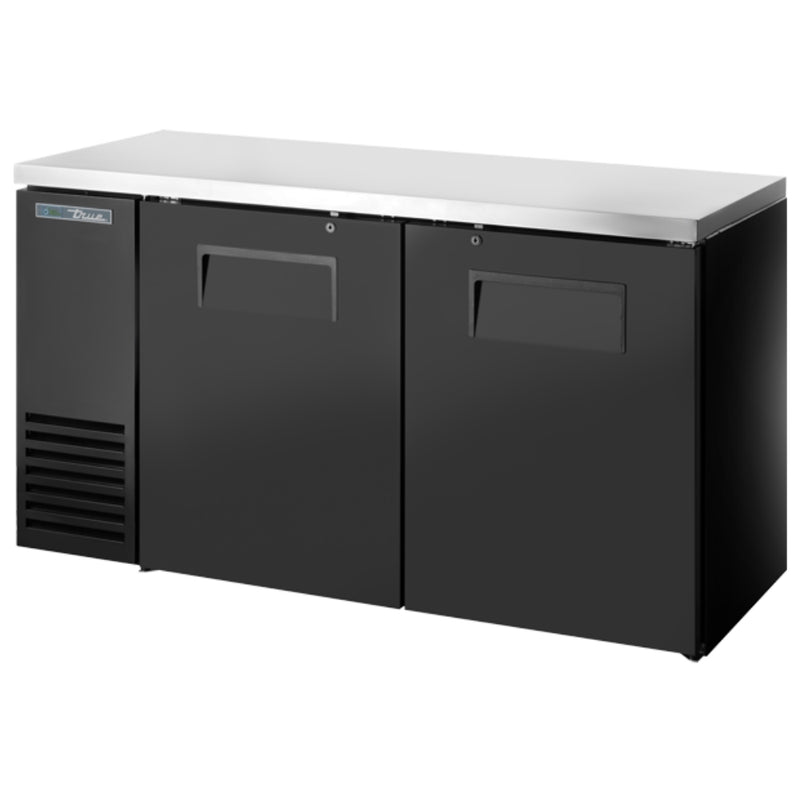 True 60" Back Bar Refrigerator with 2 Solid Doors