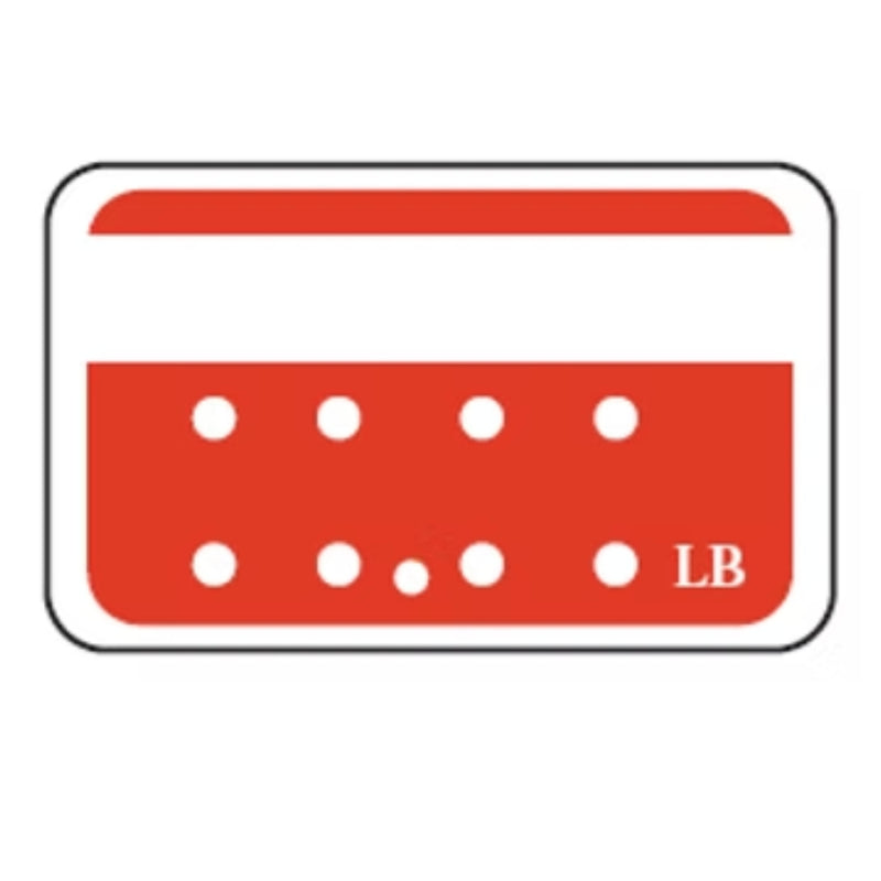 Rainbow Sign Deli Price Sign with Pound Label, Red & White
