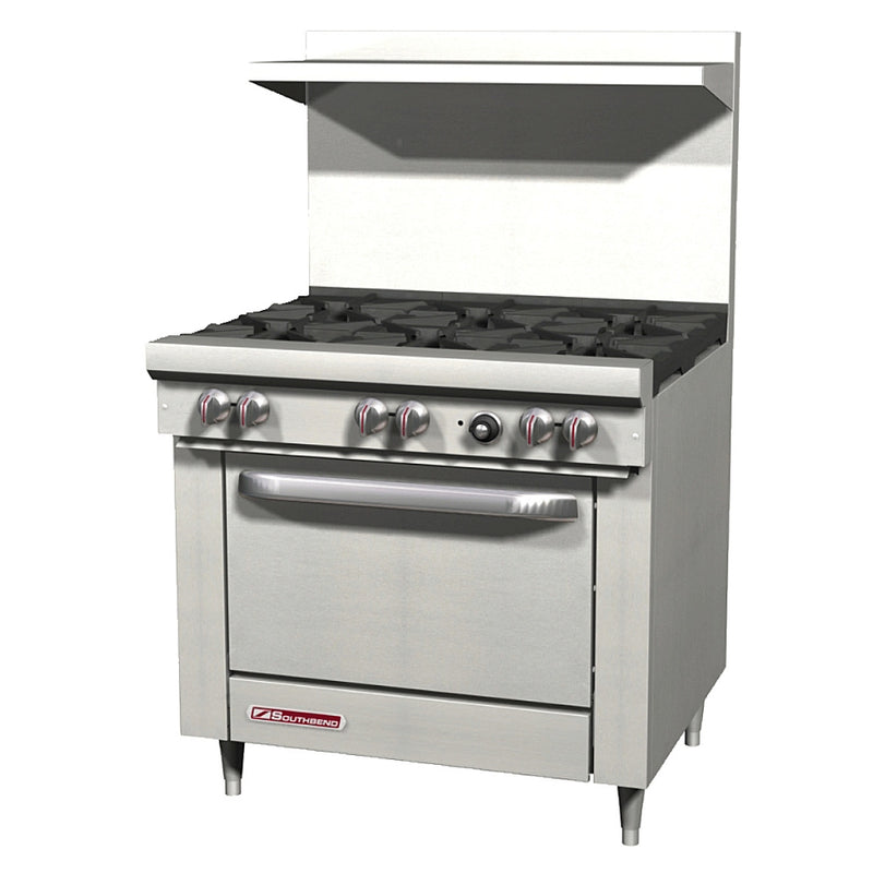 Southbend S-Series 6 Burner 36" Range with Standard Oven 203,000 BTU