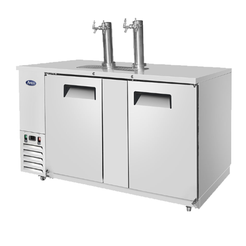 Atosa 68" Draft Beer System 2 Taps & 2 Keg Capacity, Stainless Steel