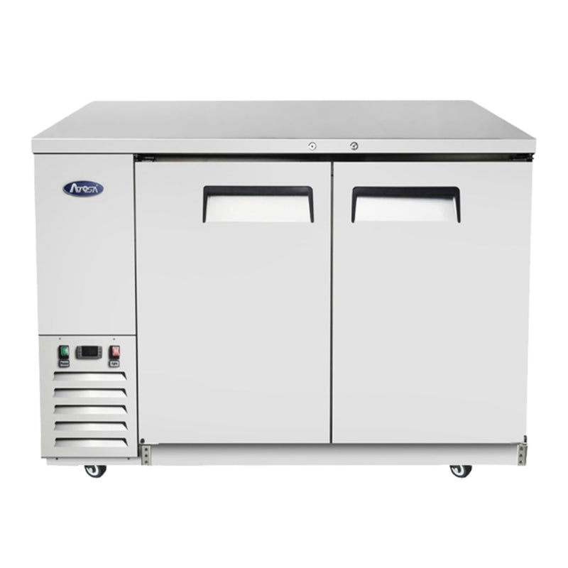 Atosa SBB59GRAUS1 59" Back Bar Refrigerator with 2 Solid Doors, Stainless Steel