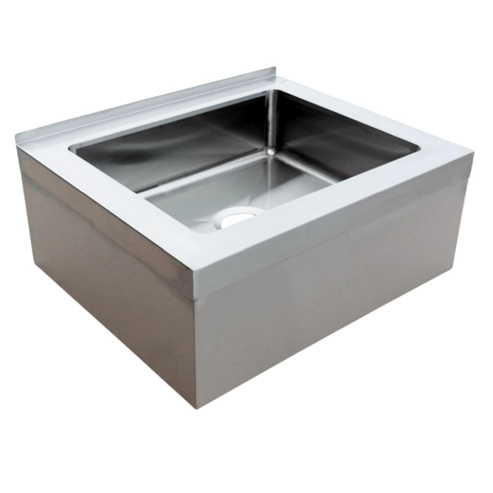 Nella Mop Sink 28" x 20" x 12" with Drain Basket, Stainless Steel