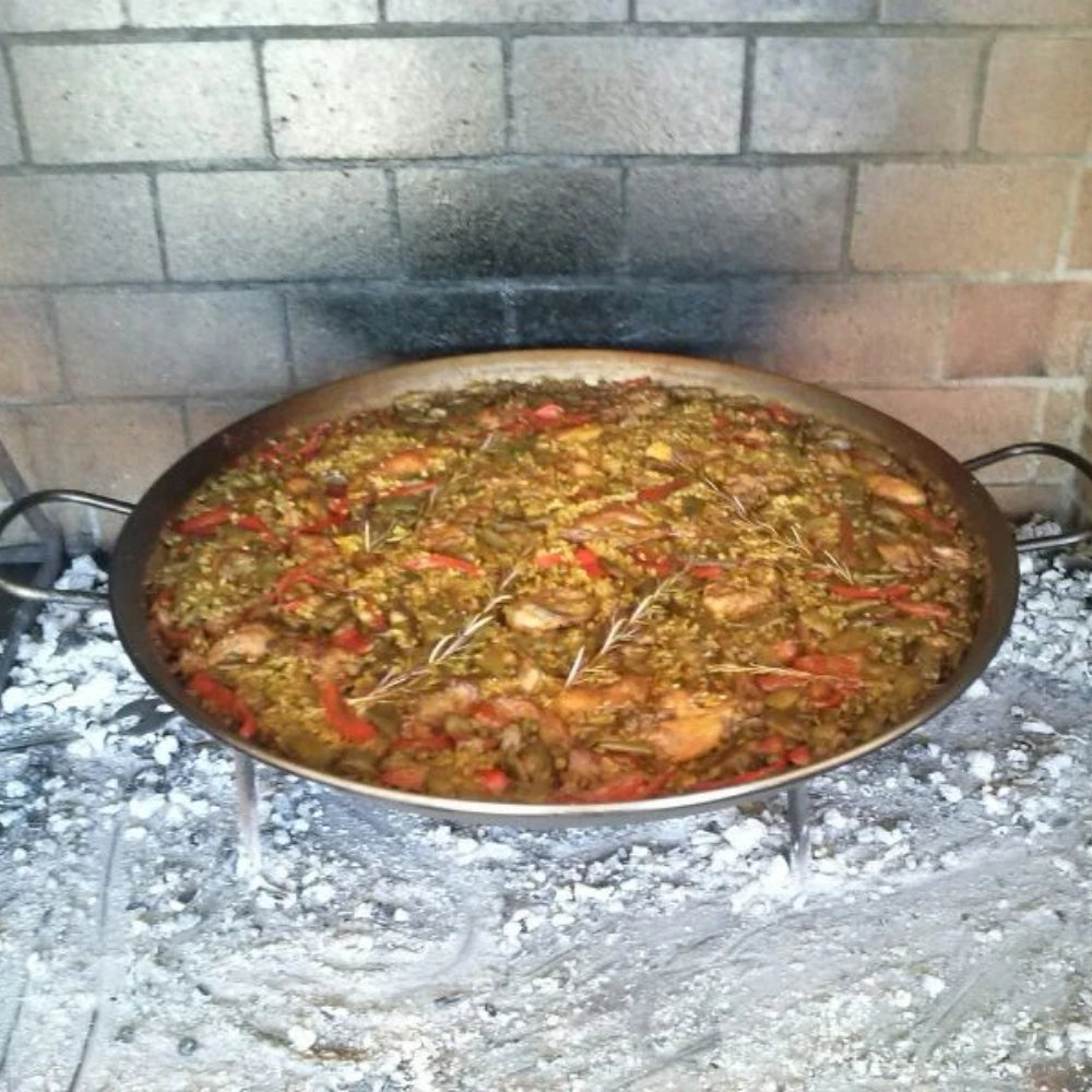 Port Style 17" Paella Pan Polished Steel