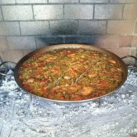 Port Style 17" Paella Pan Polished Steel