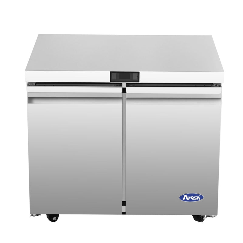 Atosa 36" Undercounter Refrigerator with 2 Doors, Stainless Steel