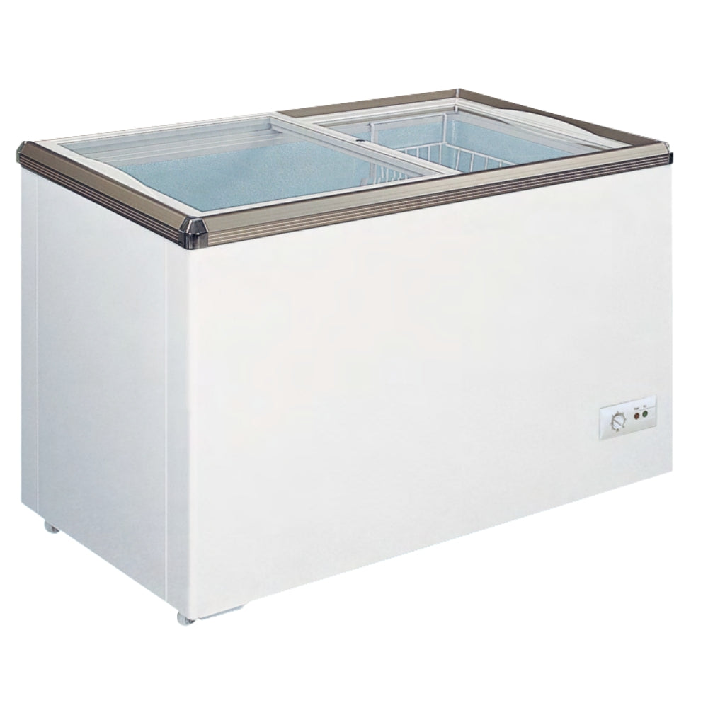 Nella 66" Ice Cream Display Chest Freezer with Flat Glass Top
