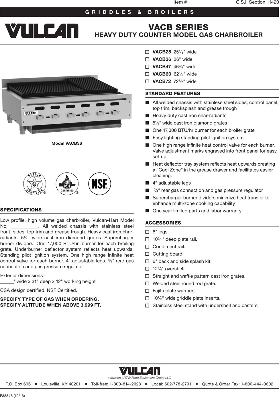 Spec Sheet