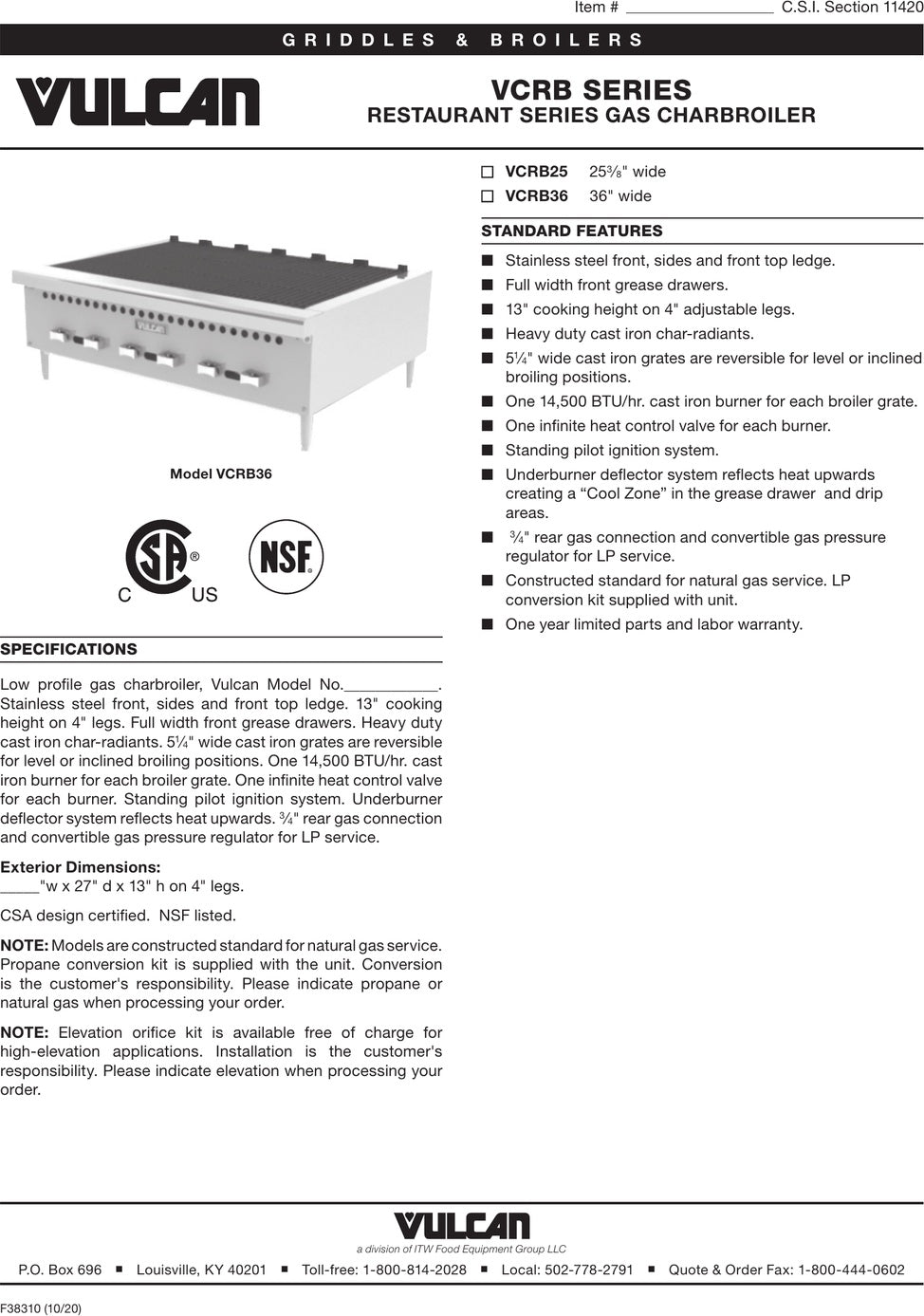 Spec Sheet