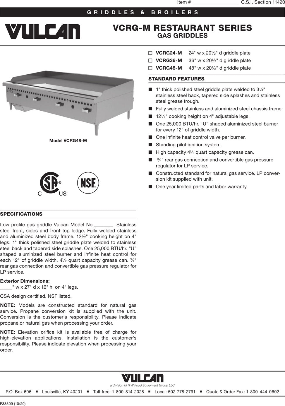 Spec Sheet