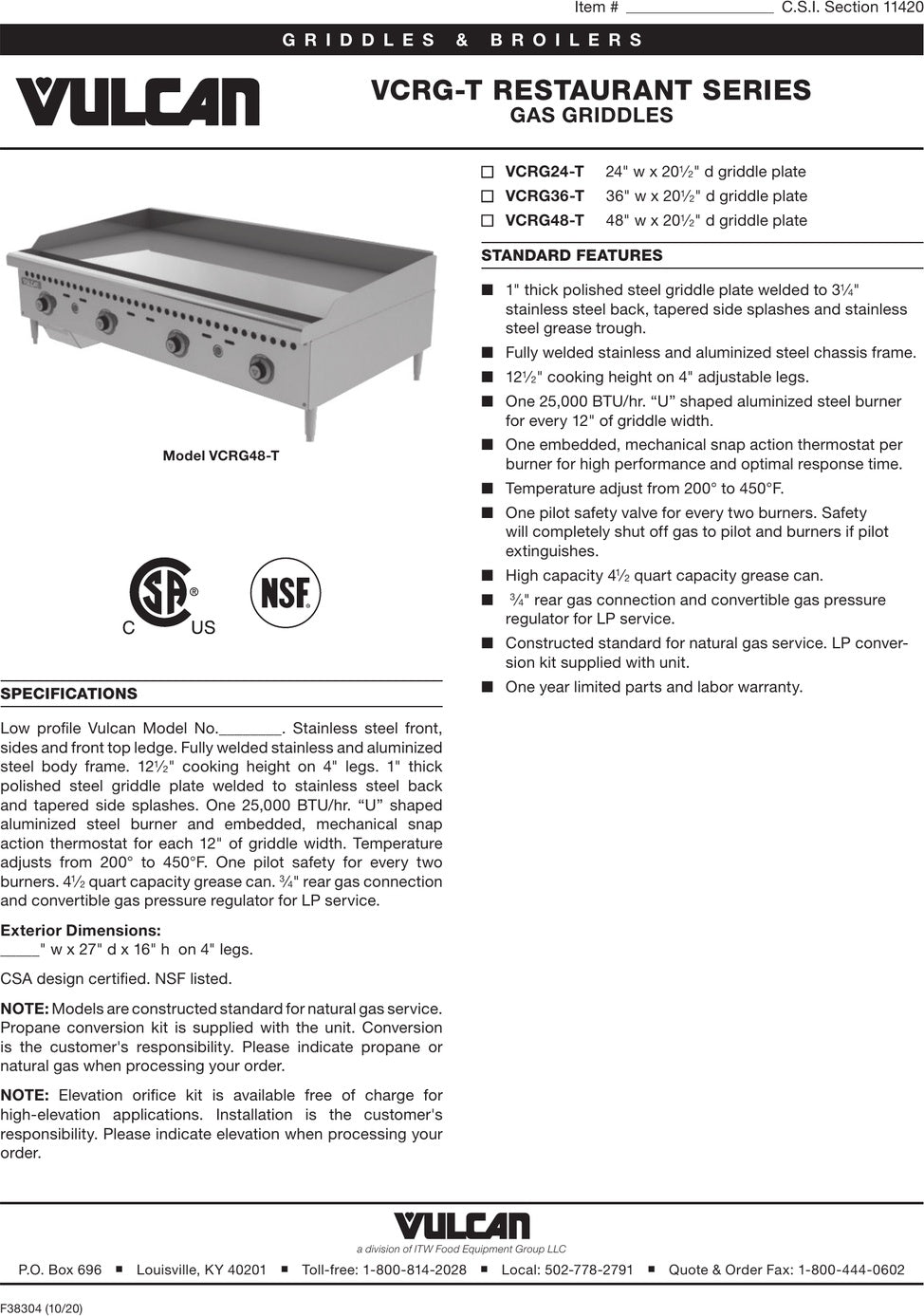 Spec Sheet