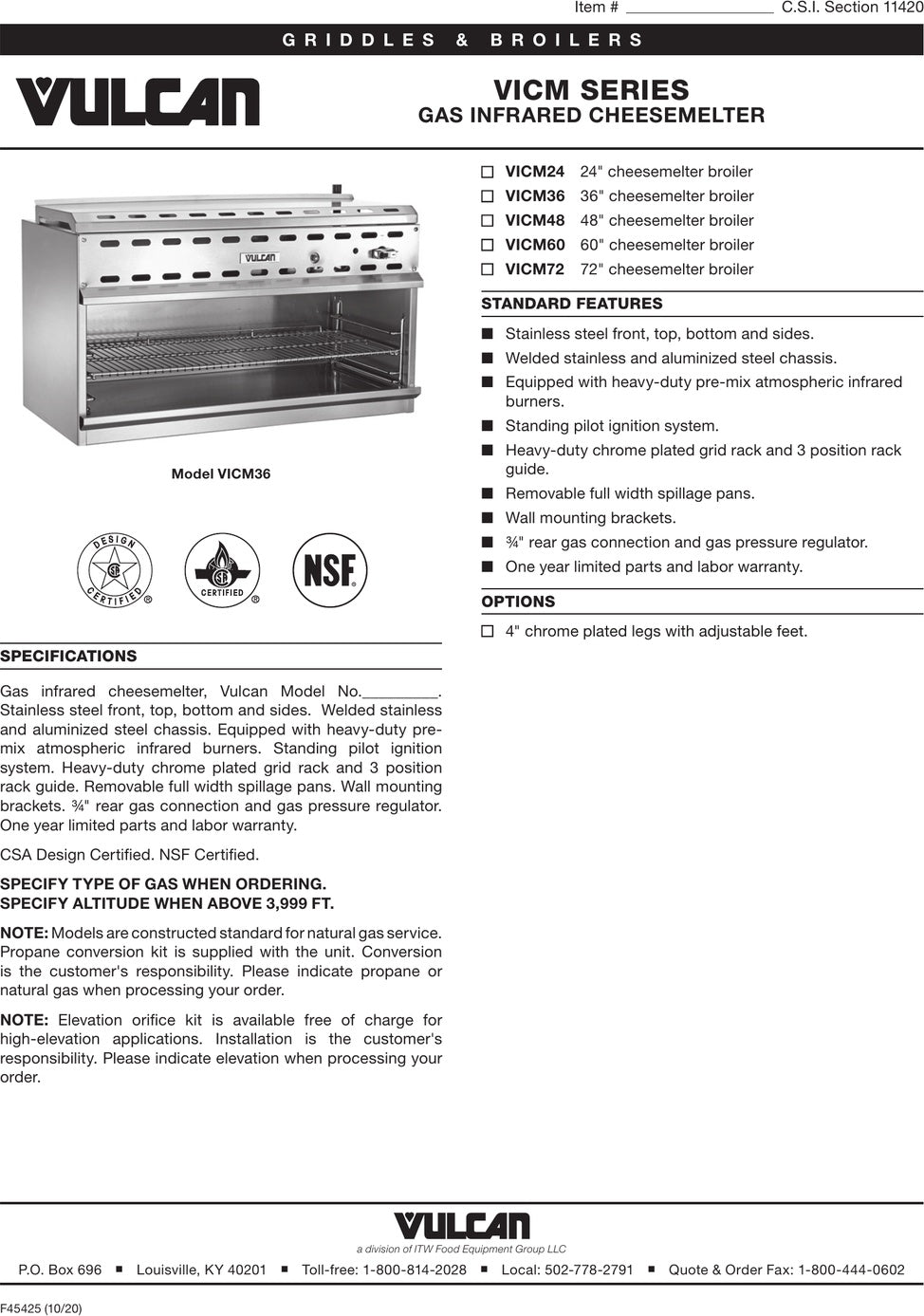 Spec Sheet