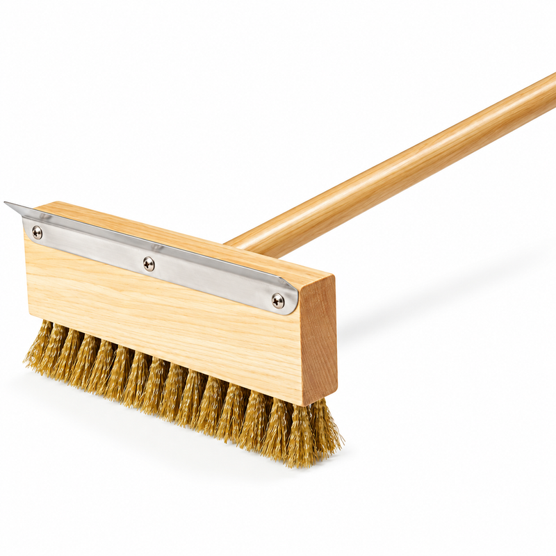 Felton 11" Heavy Duty Brass Pizza & Oven Brush, 40" Handle