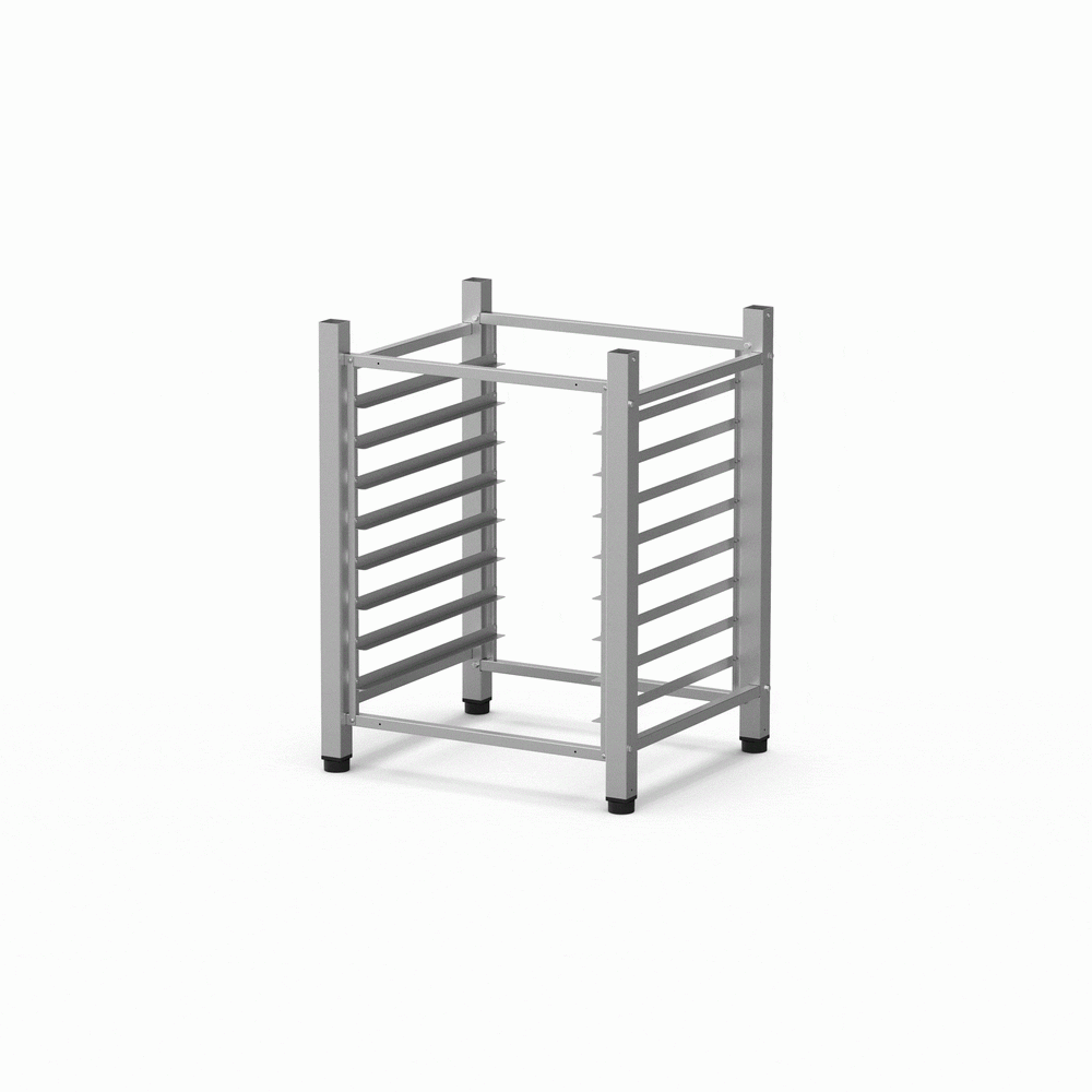 Unox 23.5" Open Stand for 8 (18" x 13") Pans, Stainless Steel