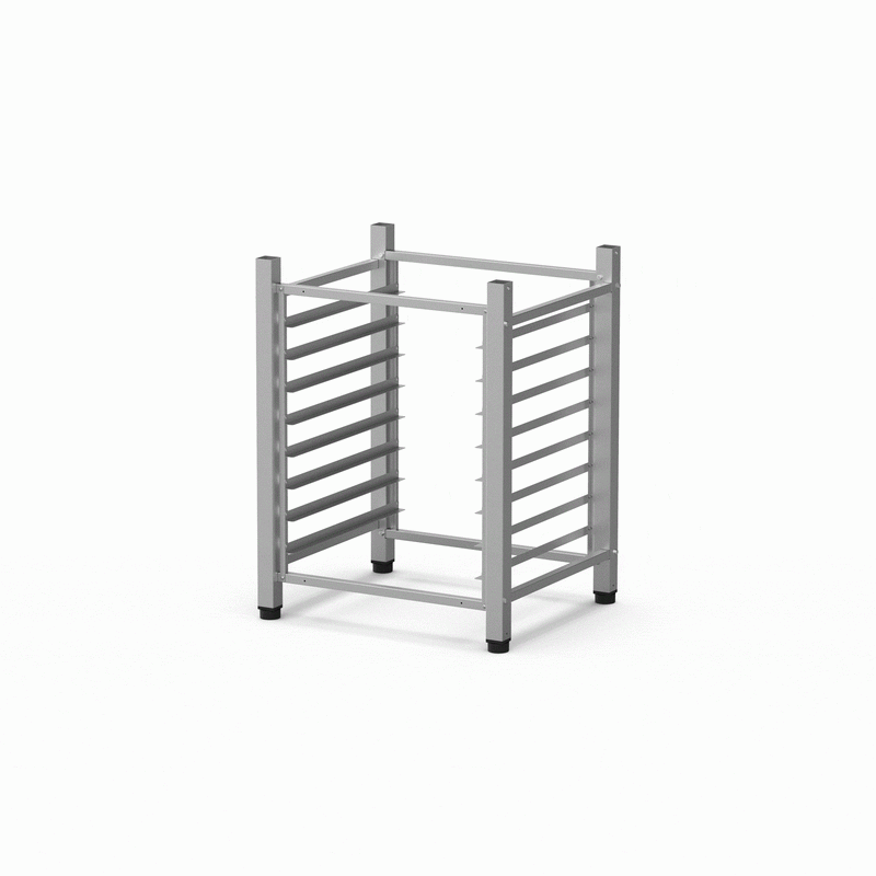 Unox 23.5" Open Stand for 8 (18" x 13") Pans, Stainless Steel