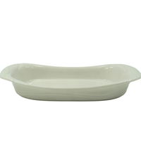 Churchill China Shallow Oval Eared Dish 8" x 5" White