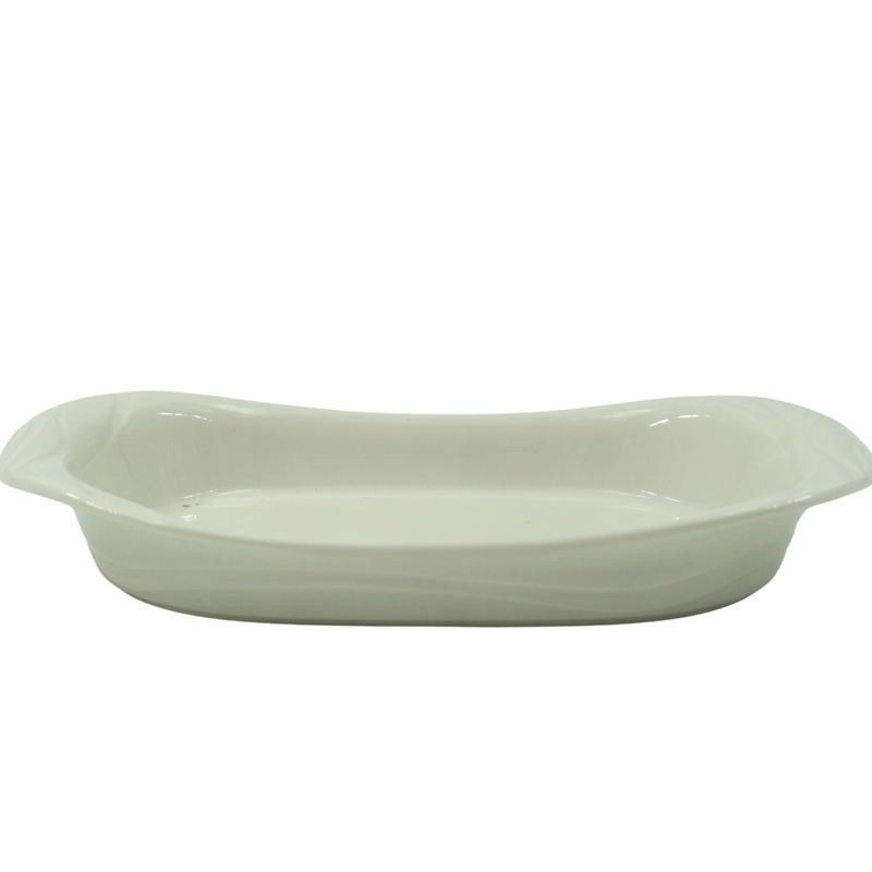 Churchill China Shallow Oval Eared Dish 8" x 5" White