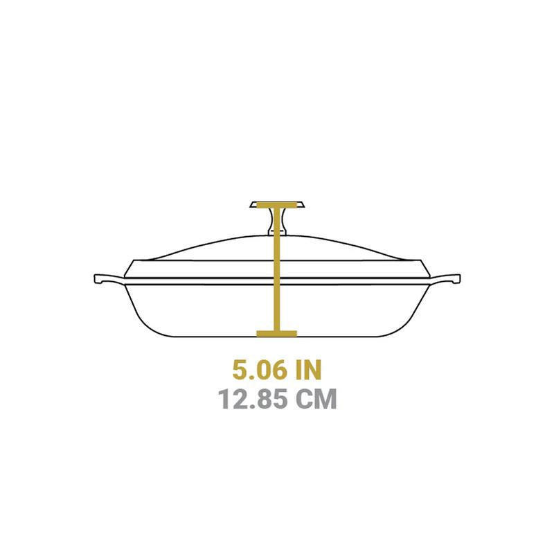 Lodge Blacklock 4 Qt Braiser with Lid, Cast Iron
