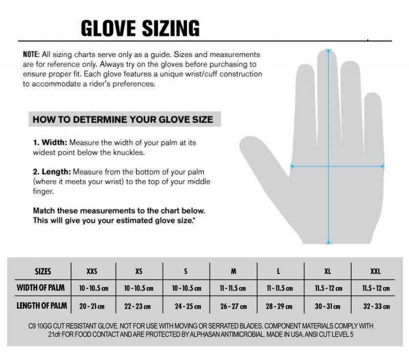 Nella Stainless Steel Mesh Glove with Brown Wrist Strap, 2XL