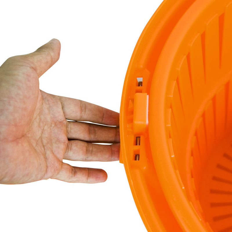 Nella 19 Litre Manual Salad Spinner, Orange