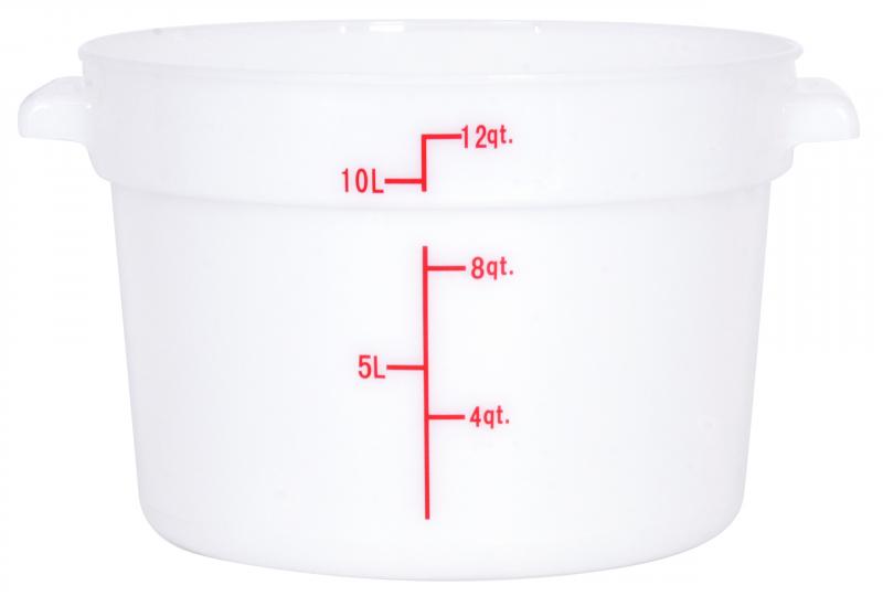 Nella 12 Qt Round Food Storage Container, White