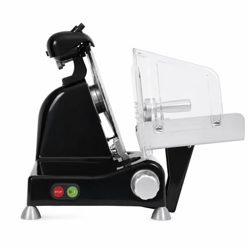 Greban Luxury 9" Meat Slicer with Black Base, 0.19 HP