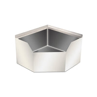 Nella Corner Mop Sink 26.5" x 26.5" x 16" with Drain Basket, Stainless Steel