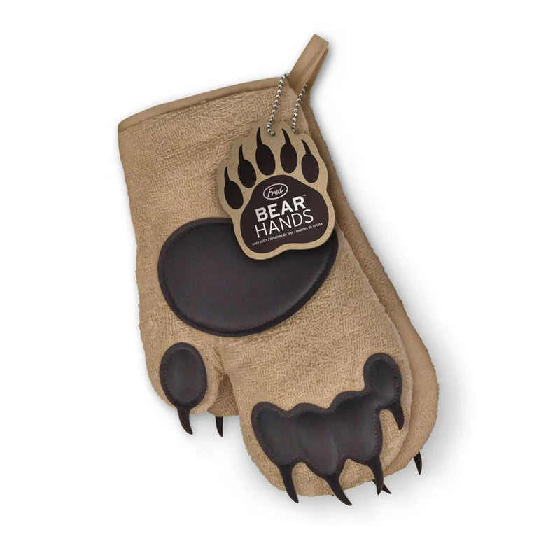 Fred Grizzly Bear Hands Oven Mitts