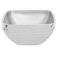 Vollrath 5.2 Qt Double Wall Square Beehive Serving Bowl, Stainless Steel