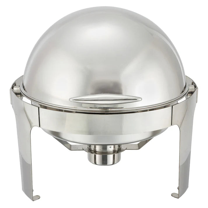 Winco Madison Collection 8 Quart Oval Roll-Top Chafer, Heavyweight