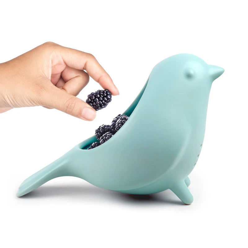 Fred Blue Bird Ceramic Colander