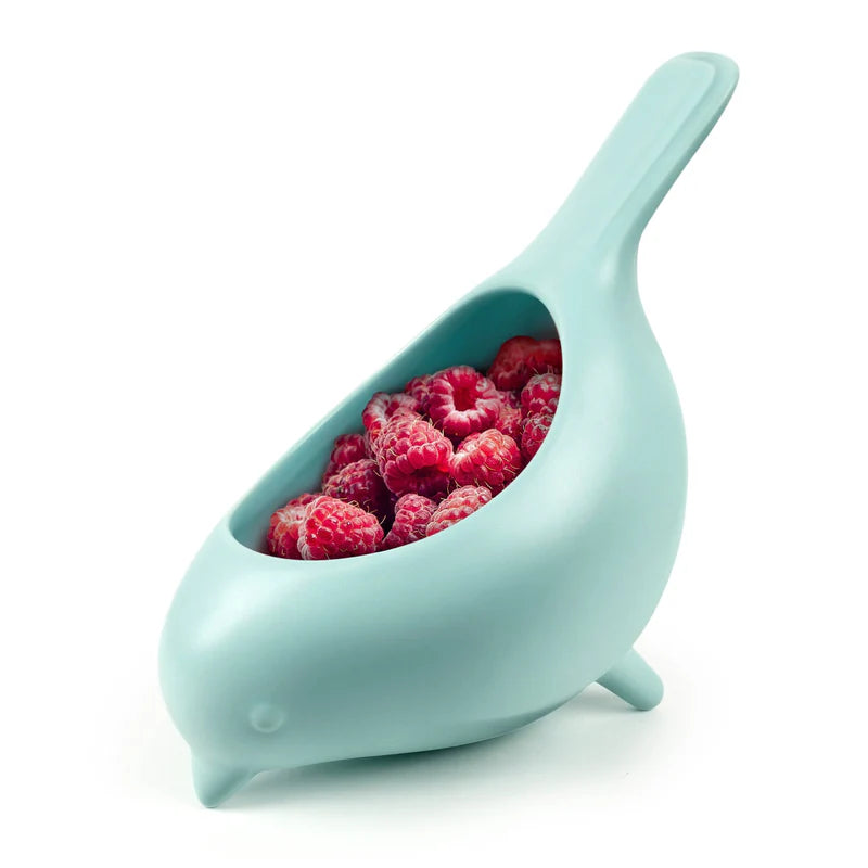 Fred Blue Bird Ceramic Colander