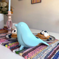 Fred Blue Bird Ceramic Colander