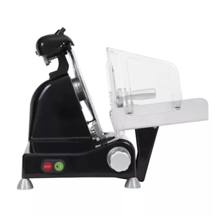 Greban Luxury 9" Meat Slicer with Black Base & Knobs, 0.19 HP