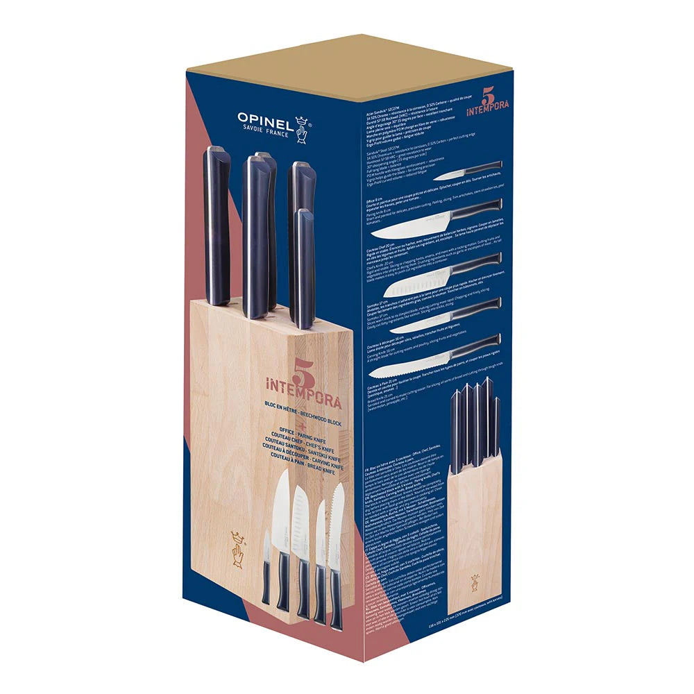 Opinel Intempora 5 PC Knife Block Set