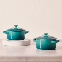 Le Creuset 0.25 Litre Mini Round Cocotte, Bleu Riviera