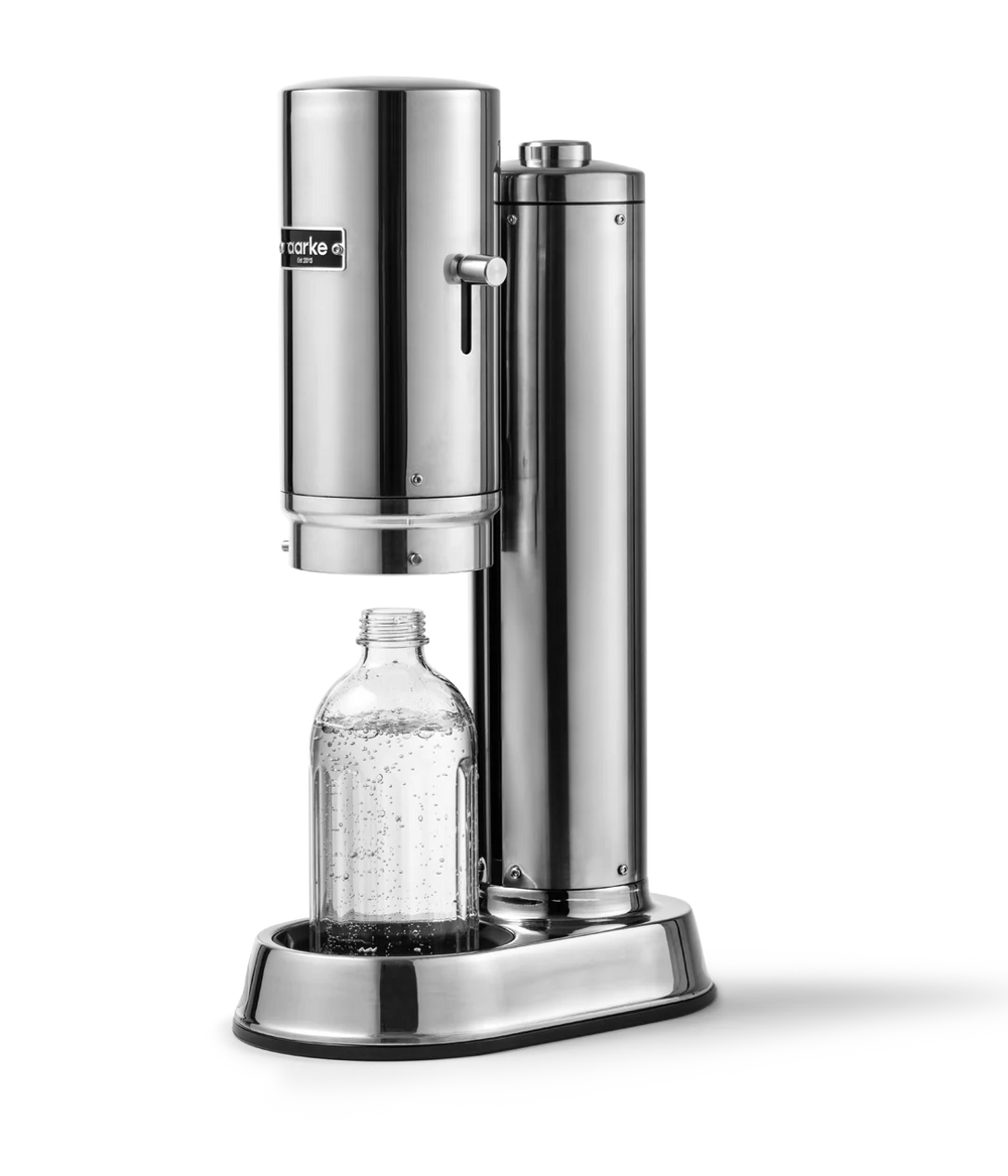 Aarke 800ml Glass Water Bottle, Stainless Steel Cap