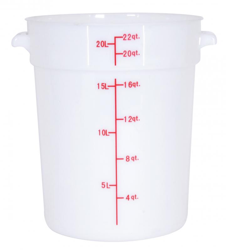 Nella 22 Qt Round Food Storage Container, White