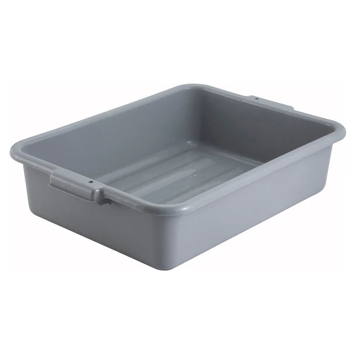 Winco 20" x 15" x 5" Heavy Duty Dish Box, Gray