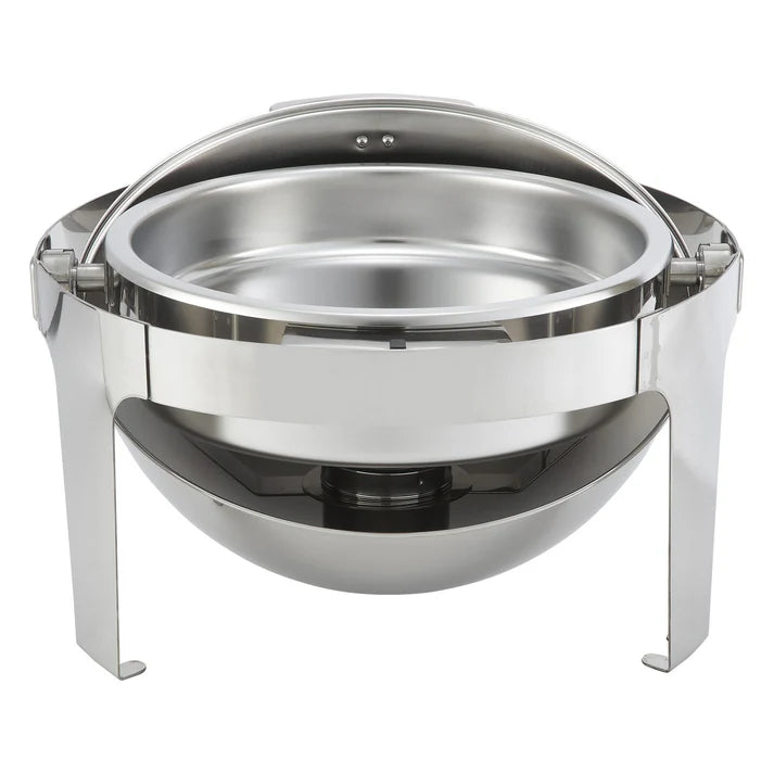 Winco Madison Collection 8 Quart Oval Roll-Top Chafer, Heavyweight
