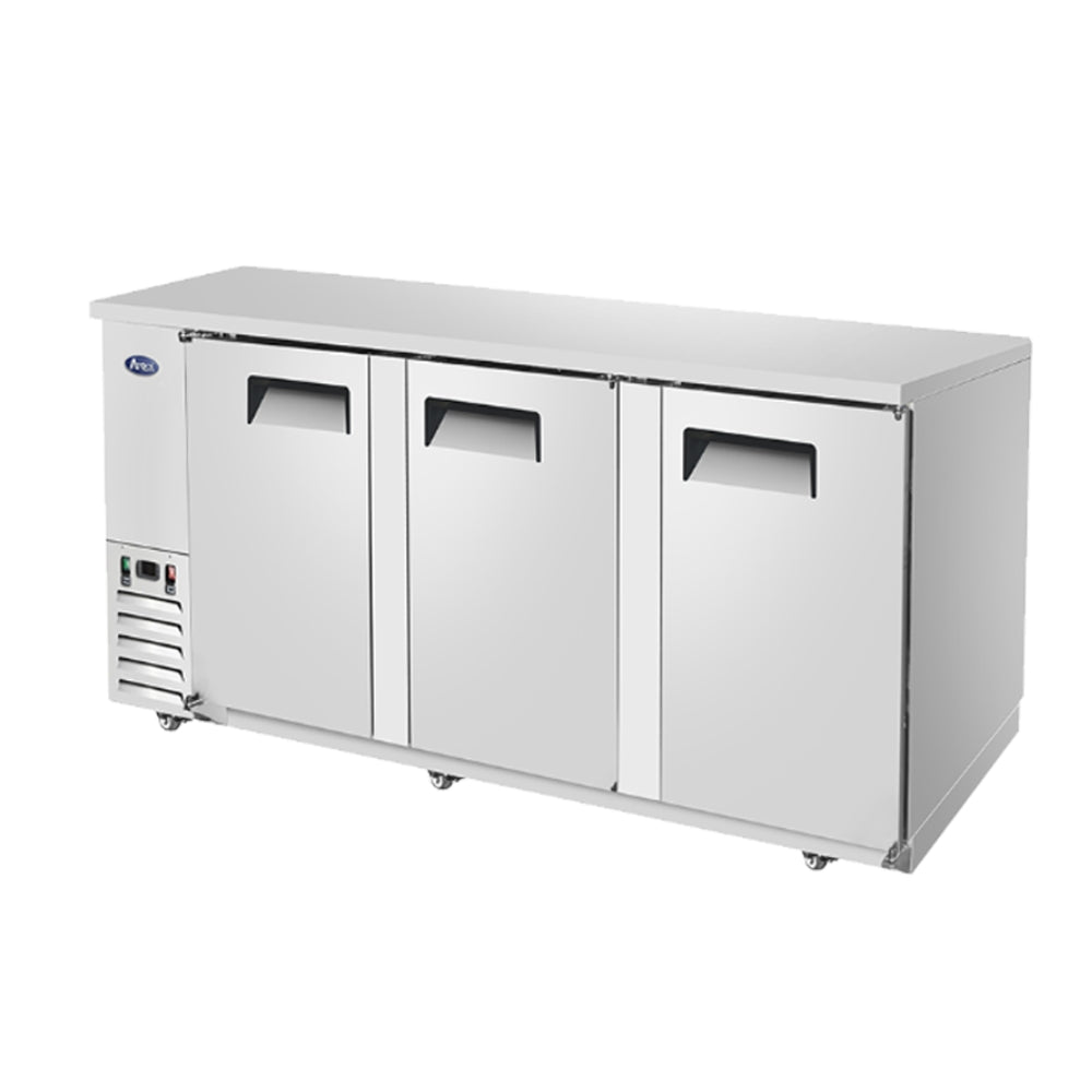 Atosa 90" Back Bar Stainless Steel Refrigerator with 3 Doors